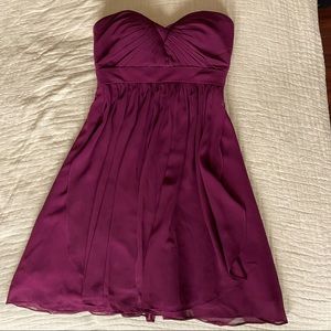 Bill Levkoff bridesmaid style chiffon maroon dress